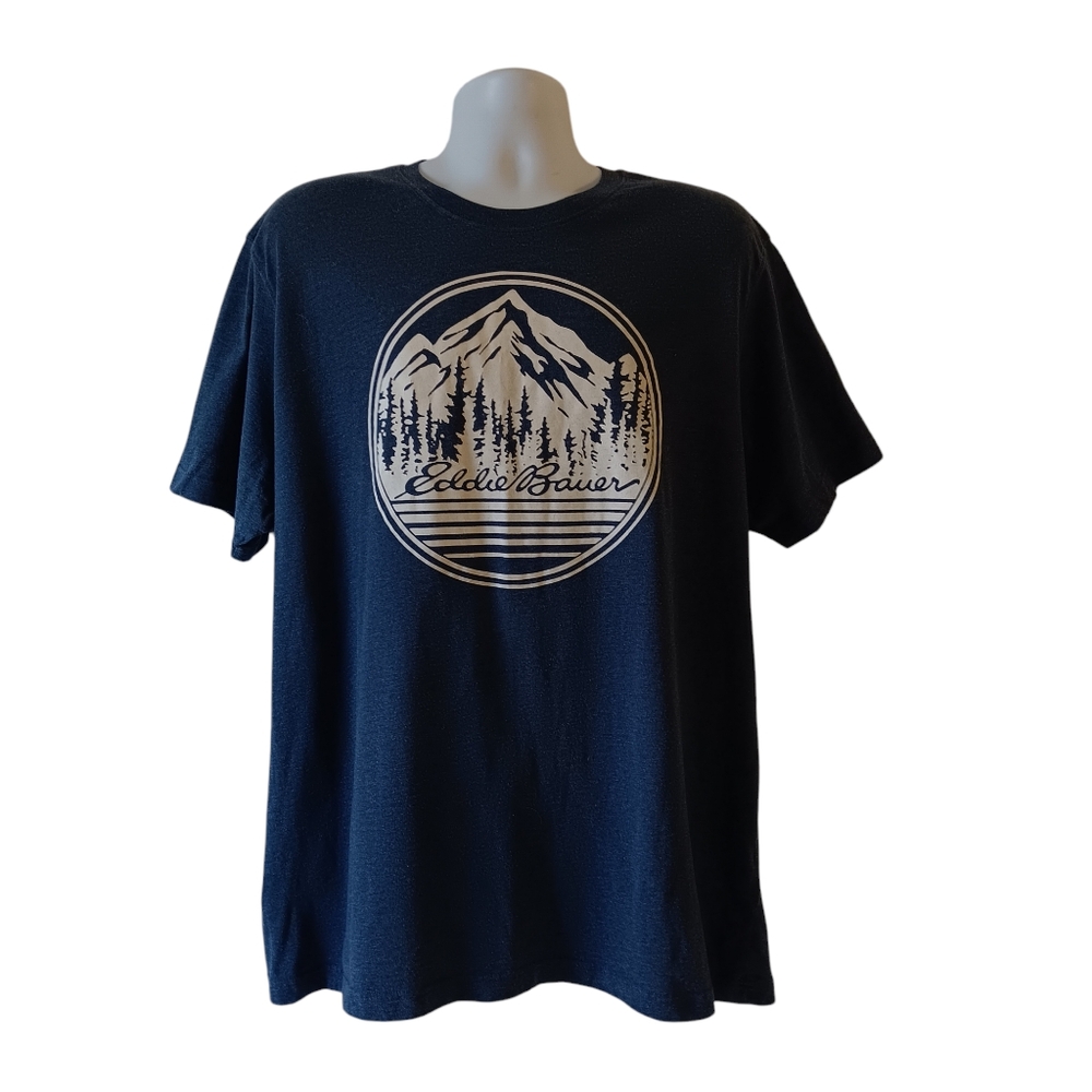 Eddy Bauer men's black short sleeve graphic t-shirt size XXL